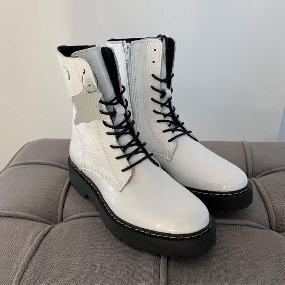 White Italian Leather Ankle Boots size 39 - Picture 5 of 11